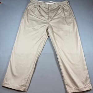VTG Polo‎ Ralph Lauren Mens Chino Pants Pleated 38x26 Tan Khaki 100% Cotton